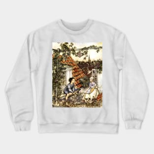 Kay and Gerda - The Snow Queen - Arthur Rackham Crewneck Sweatshirt